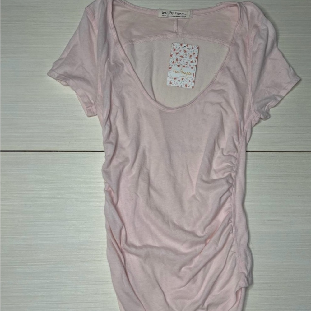 Free People Pink “Chiffon Cake” Top